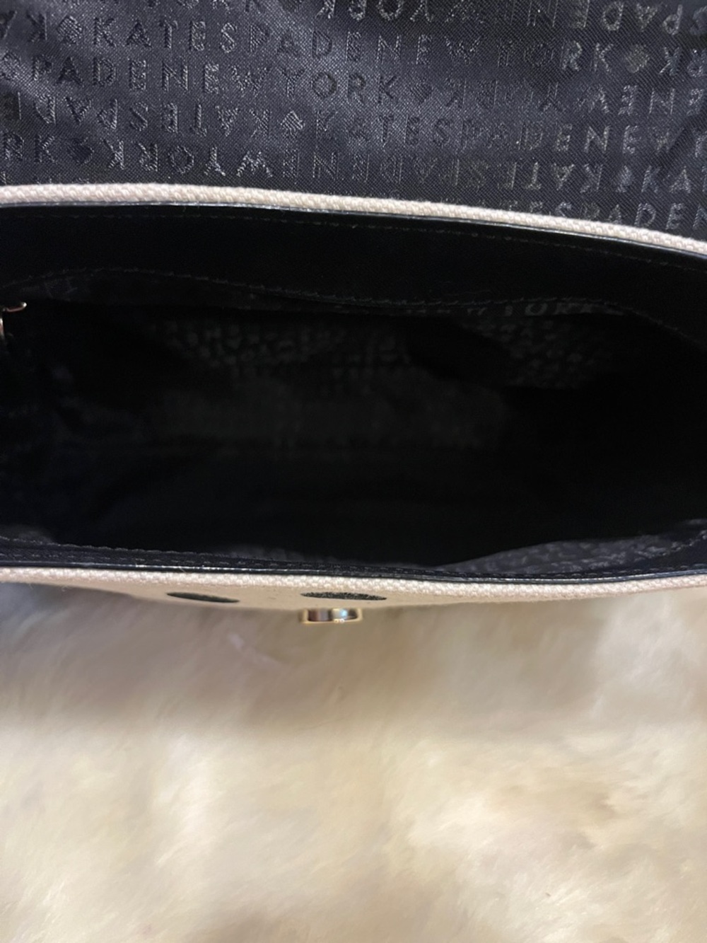 kate spade Black, Cream & black Polka Dot Top-Handle Satchel - Picture 6 of 6